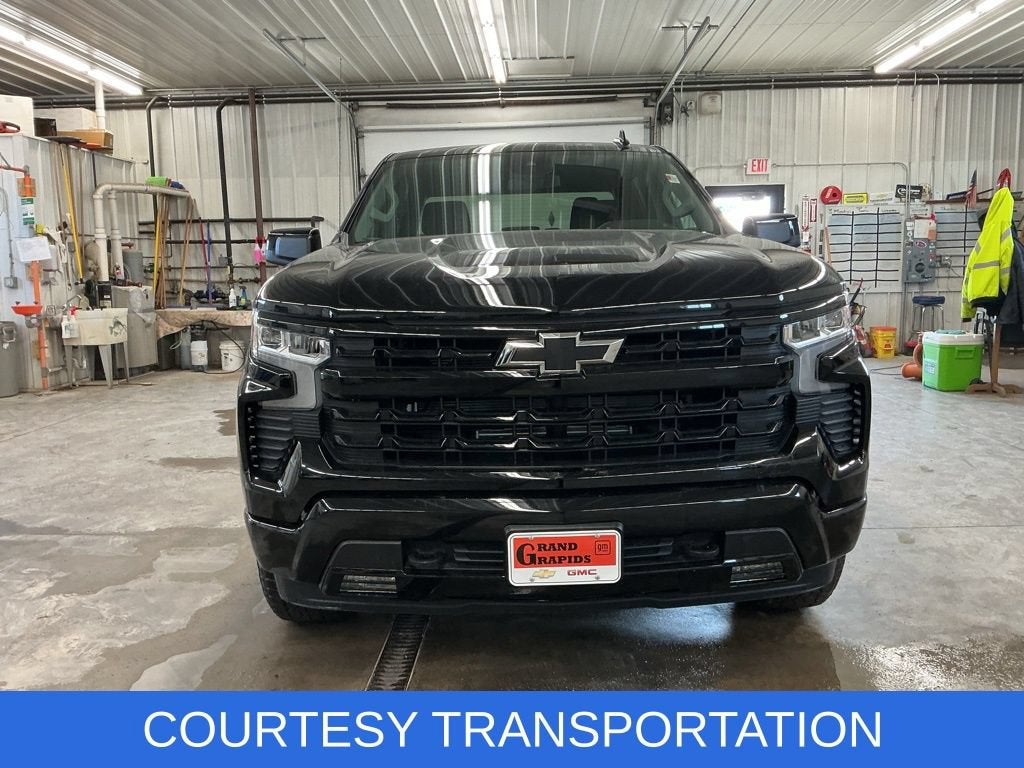 2026 Chevrolet Silverado 1500 RST in Black — front three-quarter view