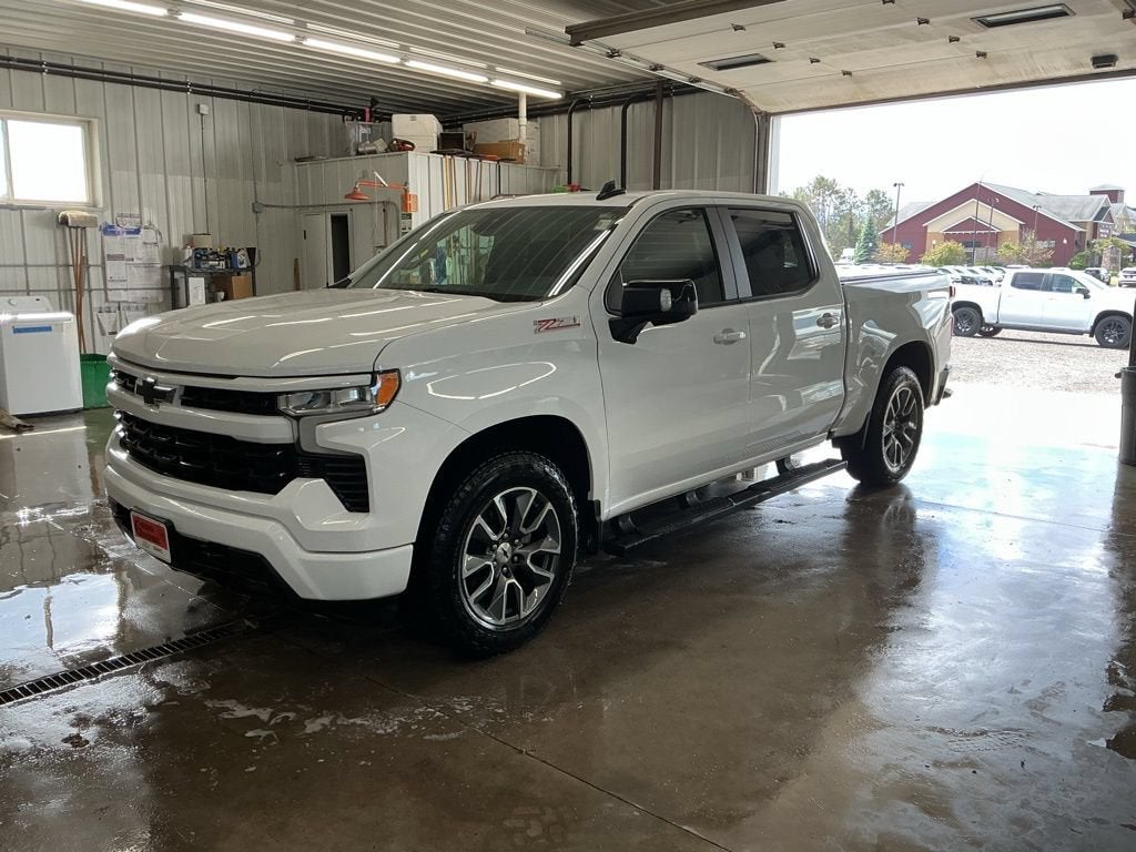 2022 Chevrolet Silverado 1500 RST in Summit White — front three-quarter view