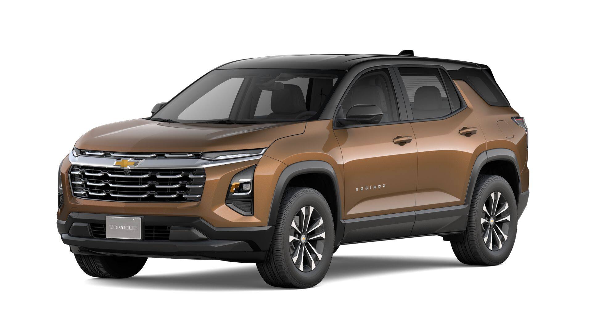 2027 Chevrolet Equinox LT in Autumn Harvest Metallic — front three-quarter view