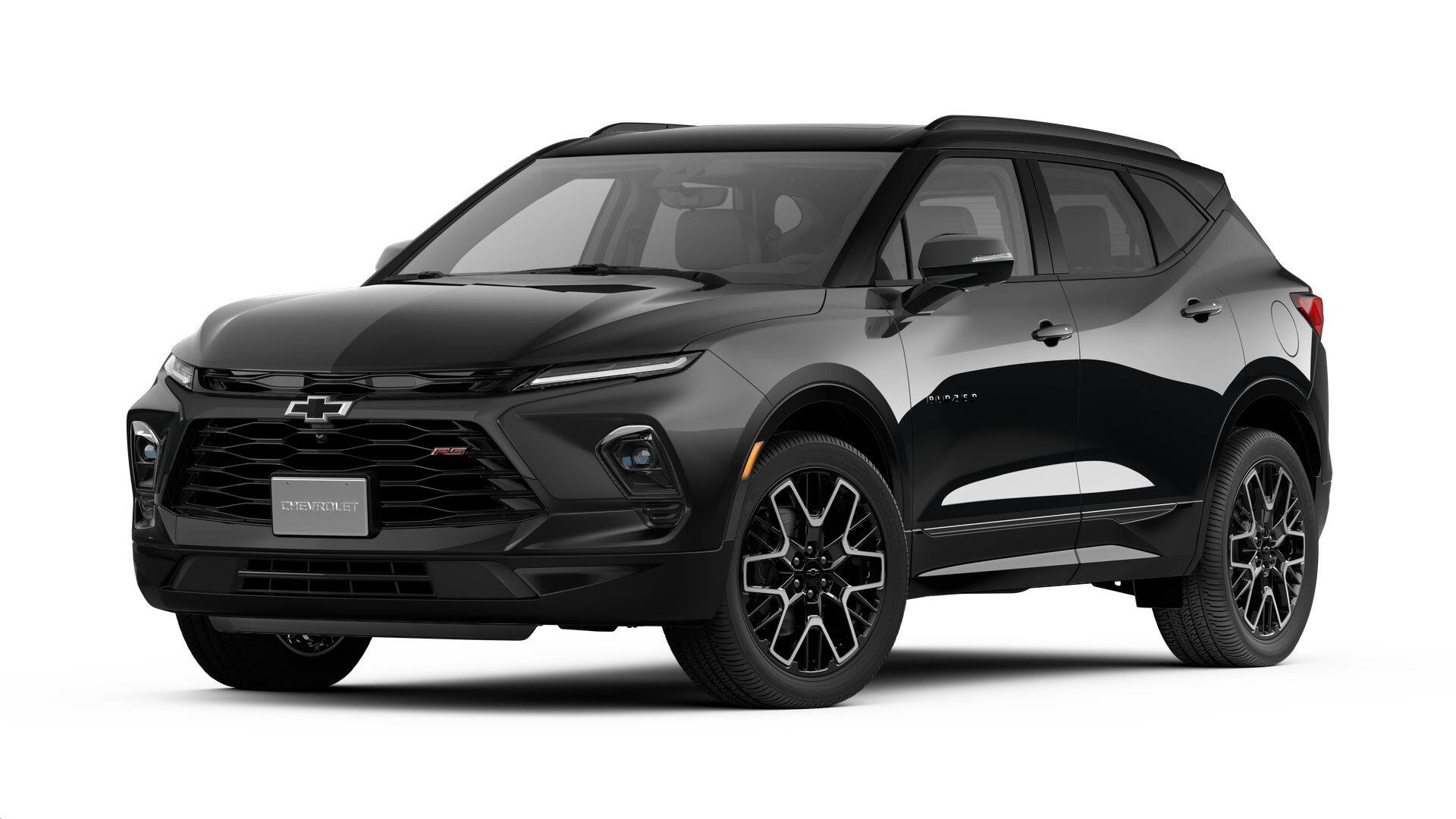 2026 Chevrolet Blazer RS in Black — front three-quarter view